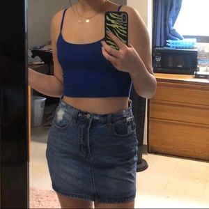 ❌SOLD❌ Boohoo denim mini skirt